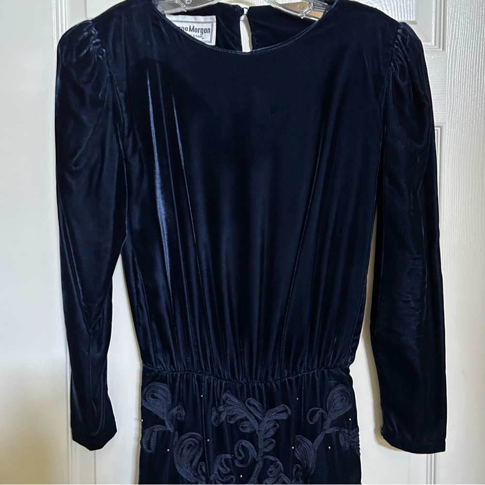 Donna Morgan Royal Blue Velvet Dress